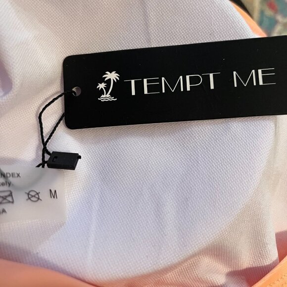 Women's One-Shoulder Pull-On Tankini Top, Size M - Picture 3 of 5